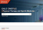 Gale OneFile: Physical Therapy and Sports Medicine screenshot