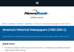 Image link to America's Historical Newspapers 1690-2000