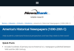 America's Historical Newspapers 1690-2000 screenshot