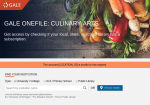 Gale OneFile: Culinary Arts screenshot