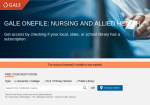 Gale OneFile: Nursing and Allied Health screenshot