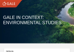 Image link to Gale in Context Environmental Studies