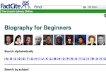 Image link to FactCite Biography for Beginners